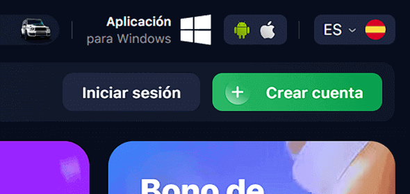Presiona el botón “Crear cuenta” Haz clic en el botón de registro