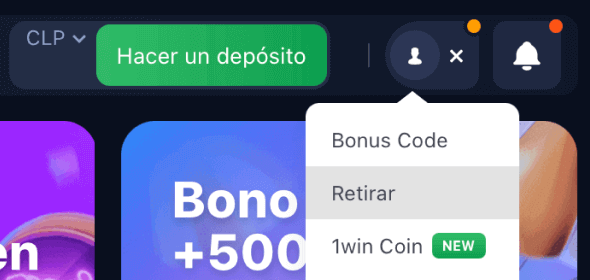 Página de retiro en 1Win Página de retirada